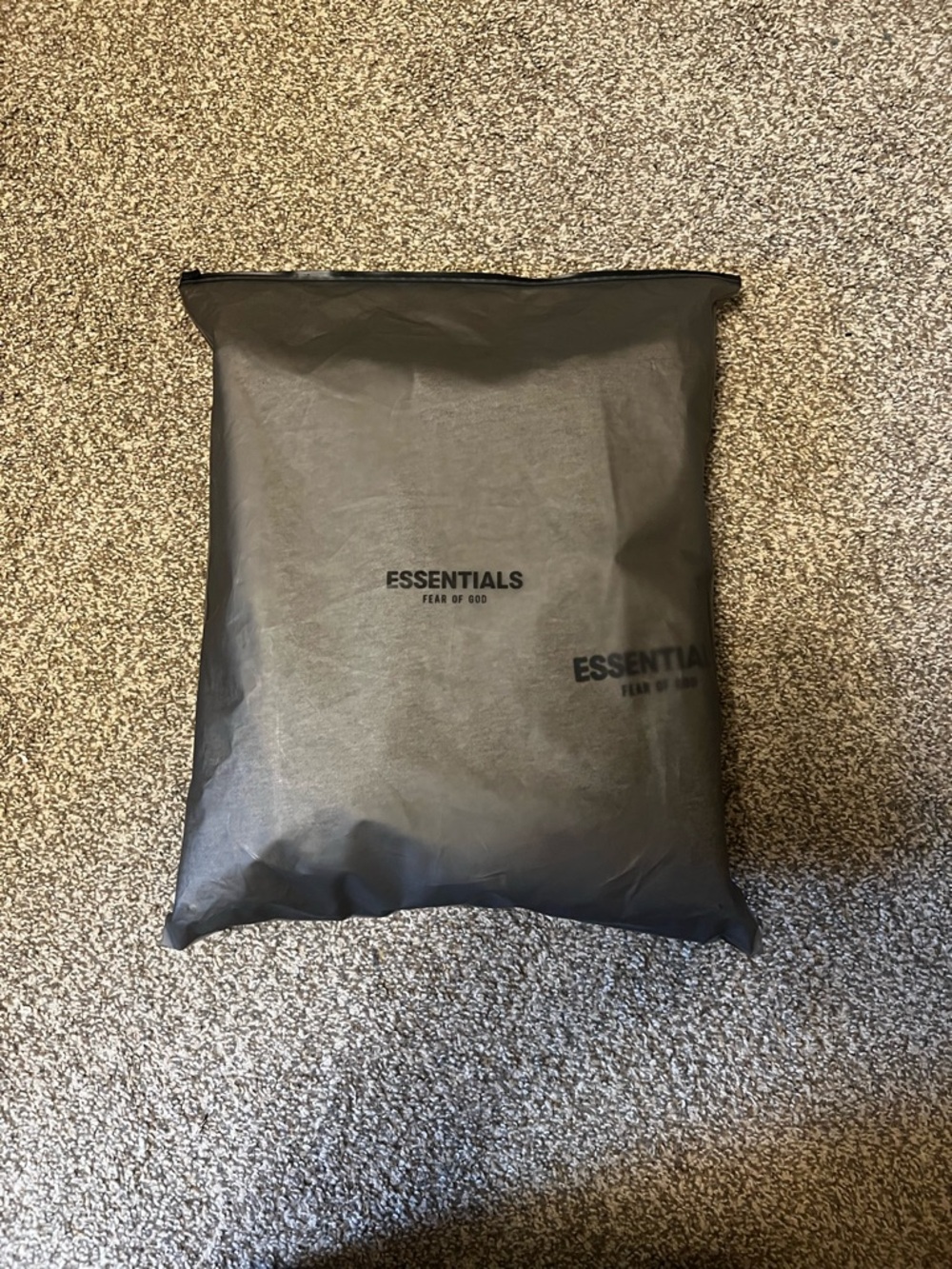 Essentials Dark Oatmeal Pullover Hoodie with Logo Tag - Picture 5 of 5